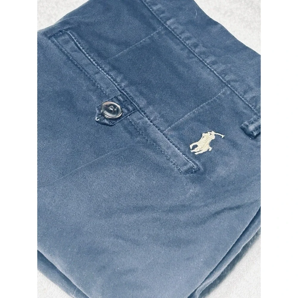 Polo Ralph Lauren Slim Stretch Chino Pants Navy Blue Men's 32x32 Flat Front